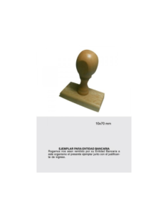 Sello de madera 10 x 70 mm.