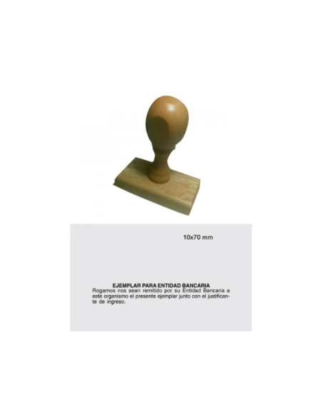 Sello de madera 10 x 70 mm.