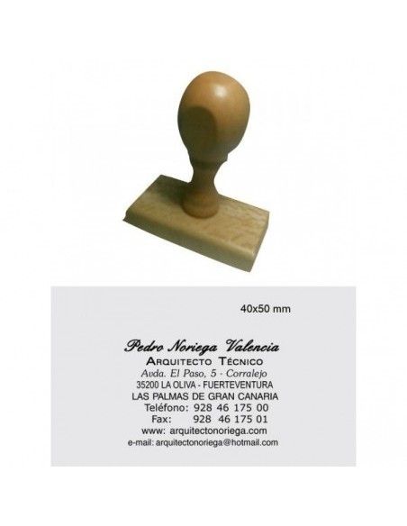 Sello de madera 40 x 50 mm