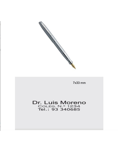 Pluma cromada brillante.