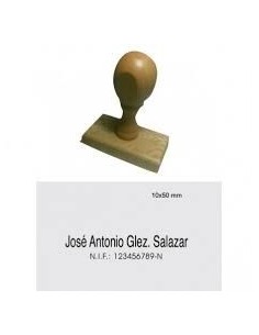 Sello de madera 10 x 50 mm.